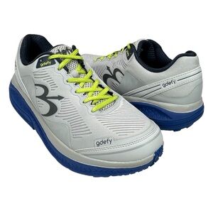 GDEFY Gravity Defyer Men’s‎ 10.5 White Blue Athletic Walking Shoes Sneakers